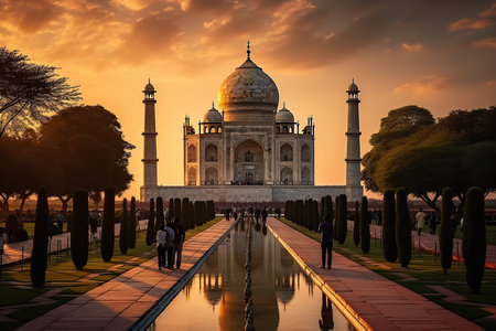 Travelers exploring tourist destinations around the world, capturing the beauty of diverse cultures, stunning landscapes, and iconic landmarks. Generated with AIの素材