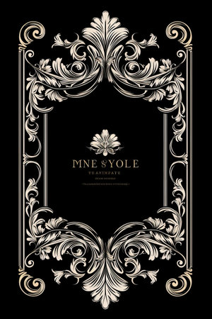 Classic Black and White Invite: A timeless black and white invitation with a touch of elegance. Generated with AIの素材