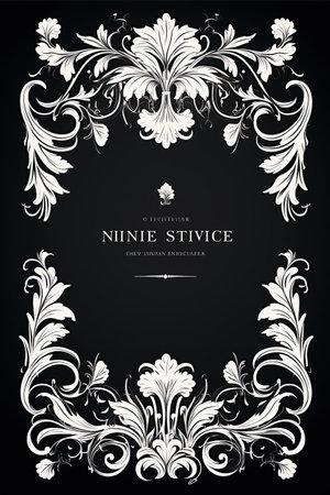 Classic Black and White Invite: A timeless black and white invitation with a touch of elegance. Generated with AIの素材