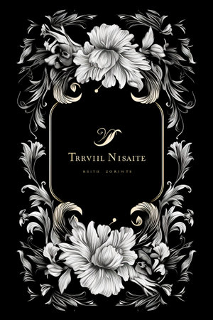 Classic Black and White Invite: A timeless black and white invitation with a touch of elegance. Generated with AIの素材