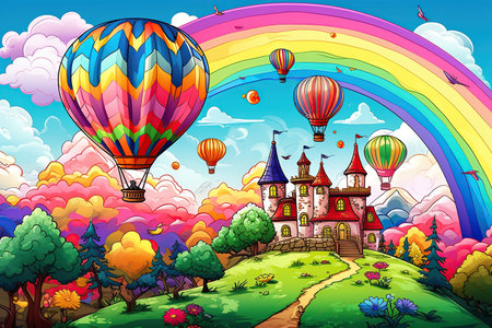 Coloring pages: Printable or digital illustrations designed for coloring with a variety of colors,Generated with AIの素材