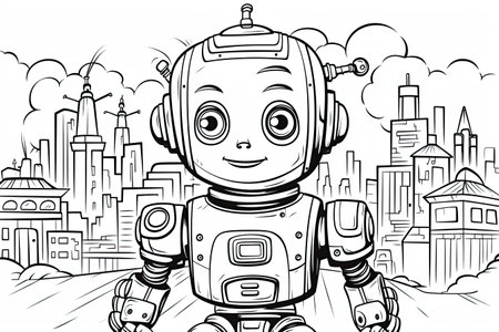 Coloring pages: Printable or digital illustrations designed for coloring with a variety of colors,Generated with AIの素材