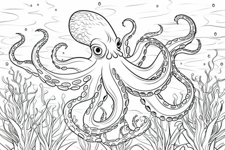 Coloring pages: Printable or digital illustrations designed for coloring with a variety of colors,Generated with AIの素材