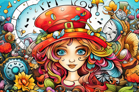 Coloring pages: Printable or digital illustrations designed for coloring with a variety of colors,Generated with AIの素材