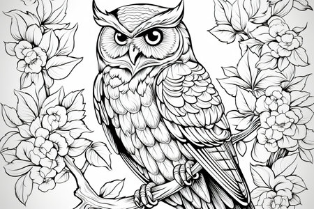 Coloring pages: Printable or digital illustrations designed for coloring with a variety of colors,Generated with AIの素材