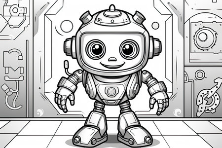 Coloring pages: Printable or digital illustrations designed for coloring with a variety of colors,Generated with AIの素材