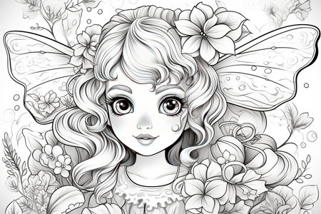 Coloring pages: Printable or digital illustrations designed for coloring with a variety of colors,Generated with AIの素材