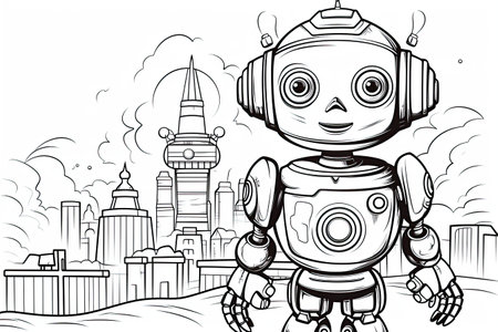 Coloring pages: Printable or digital illustrations designed for coloring with a variety of colors,Generated with AIの素材