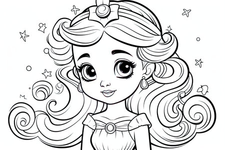 Coloring pages: Printable or digital illustrations designed for coloring with a variety of colors,Generated with AIの素材