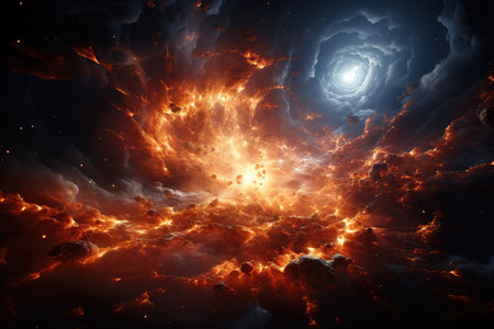 Supernova Explosion light as a star goes supernova, briefly outshining entire galaxies.Generated with AIの素材