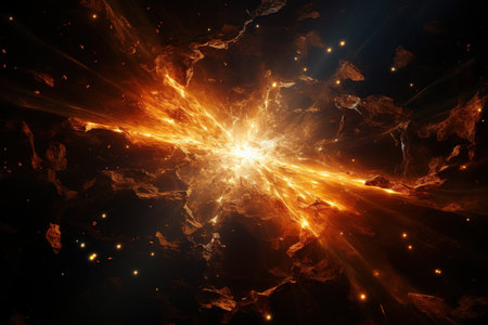 Supernova Explosion light as a star goes supernova, briefly outshining entire galaxies.Generated with AIの素材