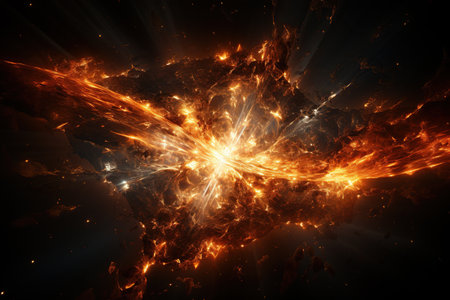Supernova Explosion light as a star goes supernova, briefly outshining entire galaxies.Generated with AIの素材