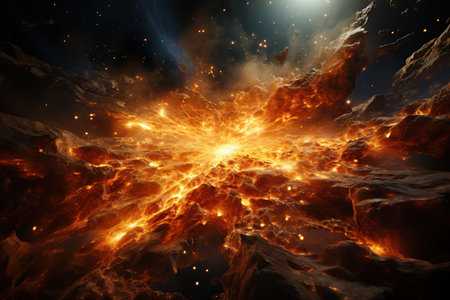 Supernova Explosion light as a star goes supernova, briefly outshining entire galaxies.Generated with AIの素材
