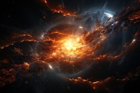 Supernova Explosion light as a star goes supernova, briefly outshining entire galaxies.Generated with AIの素材