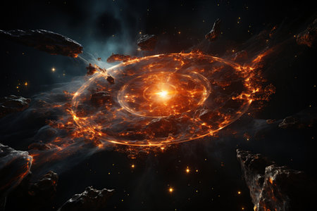 Supernova Explosion light as a star goes supernova, briefly outshining entire galaxies.Generated with AIの素材