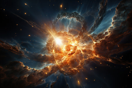 Supernova Explosion light as a star goes supernova, briefly outshining entire galaxies.Generated with AIの素材