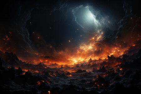 Black Hole swirling, massive black hole devouring everything around it.Generated with AIの素材