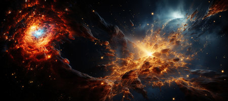 Supernova Explosion light as a star goes supernova, briefly outshining entire galaxies.Generated with AIの素材