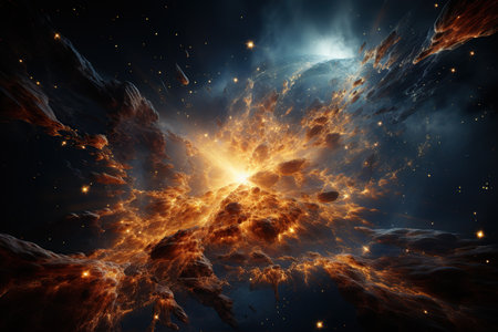 Supernova Explosion light as a star goes supernova, briefly outshining entire galaxies.Generated with AIの素材