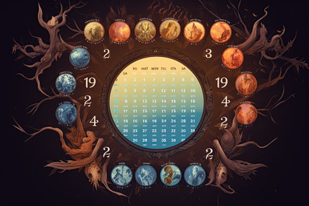 A 2024 calendar featuring all 12 months with dates and holidays highlighted,Generated with AIの素材