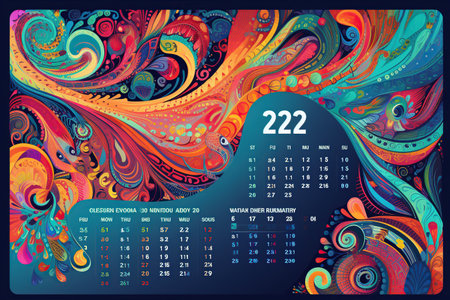 A 2024 calendar featuring all 12 months with dates and holidays highlighted,Generated with AIの素材