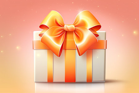 gift box with a bow and ribbons, ready to be given on a special occasion,Generated with AIの素材