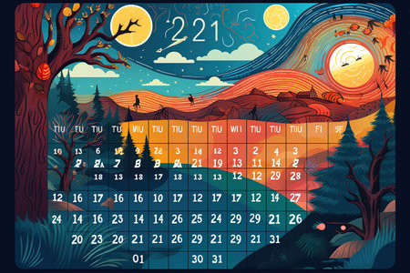 A 2024 calendar featuring all 12 months with dates and holidays highlighted,Generated with AIの素材