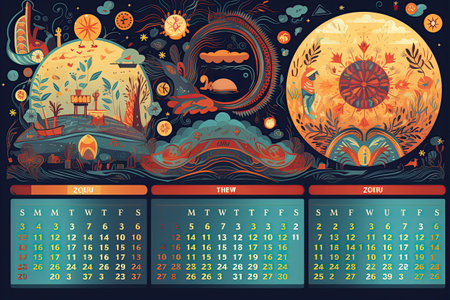 A 2024 calendar featuring all 12 months with dates and holidays highlighted,Generated with AIの素材