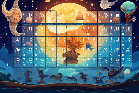 A 2024 calendar featuring all 12 months with dates and holidays highlighted,Generated with AIの素材