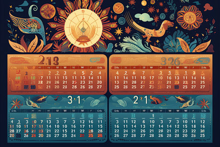 A 2024 calendar featuring all 12 months with dates and holidays highlighted,Generated with AIの素材