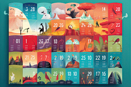 A 2024 calendar featuring all 12 months with dates and holidays highlighted,Generated with AIの素材