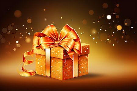 gift box with a bow and ribbons, ready to be given on a special occasion,Generated with AIの素材
