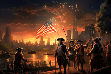 Fourth of July Independence Day in the United States,Generated with AIの素材