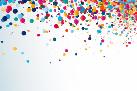 colorful and festive confetti falling through the air, creating a sense of joy and celebration.の素材