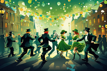 St. Patrick Day Celebration vibrant and festive celebration,Generated with AIの素材