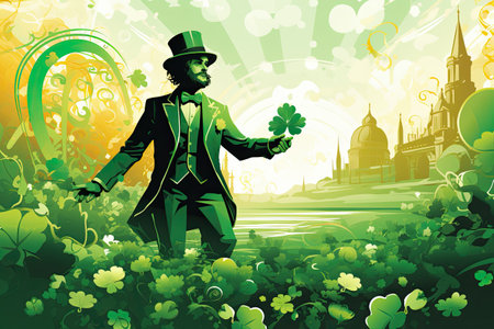 St. Patrick Day Celebration vibrant and festive celebration,Generated with AIの素材