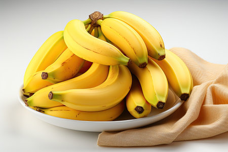 A vibrant bunch of ripe bananas.Generated with AIの素材