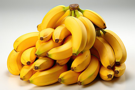A vibrant bunch of ripe bananas.Generated with AIの素材