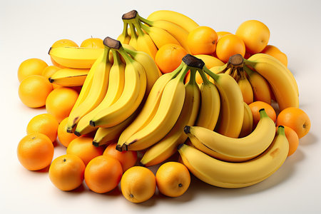 A vibrant bunch of ripe bananas.Generated with AIの素材