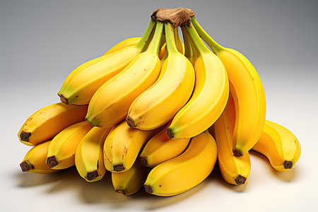 A vibrant bunch of ripe bananas.Generated with AIの素材