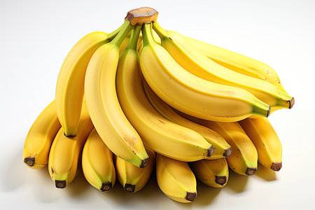 A vibrant bunch of ripe bananas.Generated with AIの素材