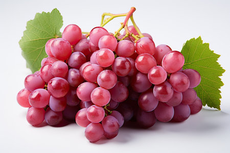 A bunch of sweet, seedless grapes. isolation white background,Generated with AIの素材