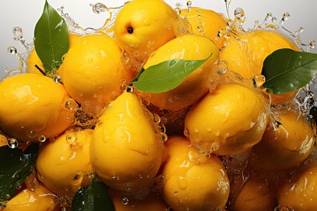 Ripe and delicious mangoes. isolation white background,Generated with AIの素材