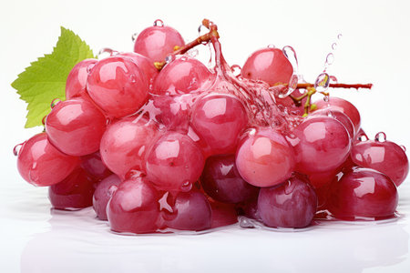 A bunch of sweet, seedless grapes. isolation white background,Generated with AIの素材