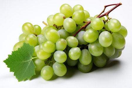 A bunch of sweet, seedless grapes. isolation white background,Generated with AIの素材
