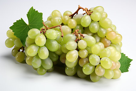 A bunch of sweet, seedless grapes. isolation white background,Generated with AIの素材