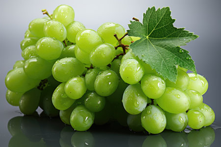 A bunch of sweet, seedless grapes. isolation white background,Generated with AIの素材