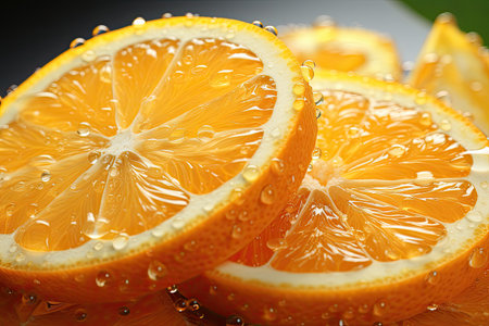 A juicy, sliced orange. isolation white background,Generated with AIの素材