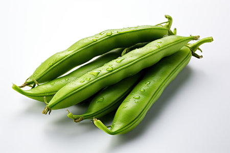 A bundle of green beans. isolation white background,Generated with AIの素材