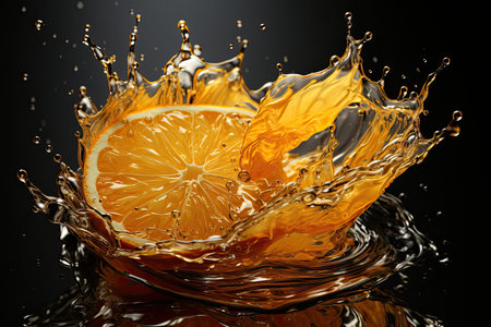 A juicy, sliced orange. isolation white background,Generated with AIの素材